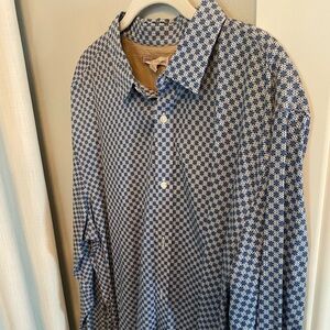 Banana Republic Blue Patterned Casual Shirt